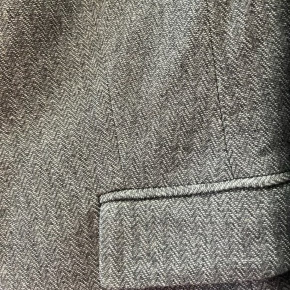 LOFT Plus Grey Chevron Pattern "Wool Like" Blazer - Picture 2 of 4